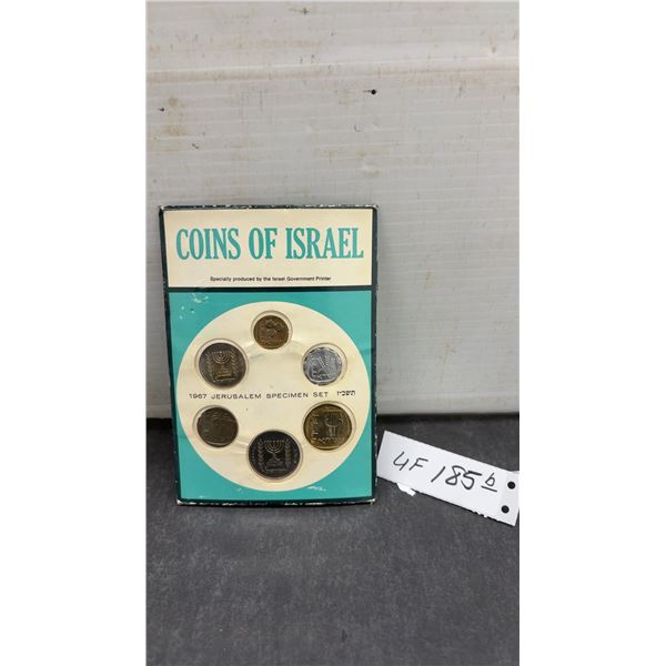 1967 Coins of Israel Jerusalem Specimen Set by Israel Government Printer