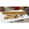 Image 1 : 4 Bamboo Roll-Up Window Blinds: 48", 60", & 2 @ 24" Wide, Length Unknown
