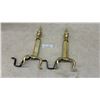 Image 1 : Pair of Brass Fireplace Andirons