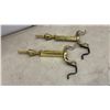 Image 2 : Pair of Brass Fireplace Andirons