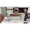 Image 10 : Zenith Vintage Sewing Machine in Wooden Cabinet with Fold-Out Extension