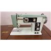 Image 2 : Zenith Vintage Sewing Machine in Wooden Cabinet with Fold-Out Extension