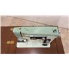 Image 3 : Zenith Vintage Sewing Machine in Wooden Cabinet with Fold-Out Extension