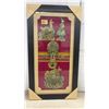 Image 2 : Pair of Peruvian Tumi and Llama Brass Relief Wall Art Plaques with Turquoise Accents 18 C 10"
