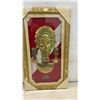 Image 6 : Pair of Peruvian Tumi and Llama Brass Relief Wall Art Plaques with Turquoise Accents 18 C 10"