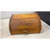 Image 6 : Stainless Steel Steamer Pots, Wilton Holiday Cookie Pan, and Wooden Roll-Top Bread Box