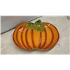 Image 8 : Glass Pedestal Cake Stands, Cut Glass Bowls, Ceramic Pumpkin Platter, and More