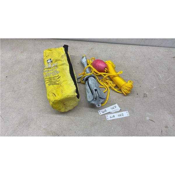 Fox 40 Outdoor Marine Anchor Kit with 5.5 Pound Galvanized Steel Anchor and 50' Rope