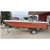 Image 3 : 16FT FG Vangard Boat, Outboard 85HP Motor, Not Running, w/ Trolling Motor and Trailer. No TOD. 