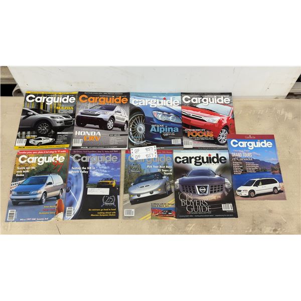 Collection of Carguide Automotive Magazines, 1997-2007, Eleven Issues