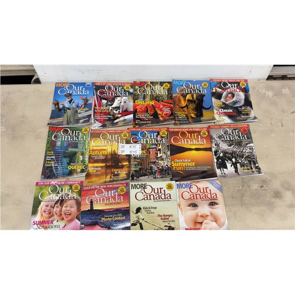 Collection of Our Canada and More of Our Canada Magazines, 2008-2009 Issues and More