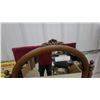 Image 2 : Antique Victorian Walnut Dresser Mirror with Barley Twist Columns and Drawer 26 x 29"