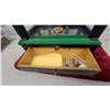 Image 6 : Antique Brass Analytical Balance Scale in Glass and Wood Display Case 18 x 17 x 9"