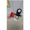 Image 1 : Vintage Black Rotary Wall Phone and Red MTS Touch-Tone Desk Phone