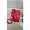 Image 2 : Vintage Black Rotary Wall Phone and Red MTS Touch-Tone Desk Phone