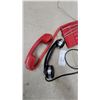 Image 4 : Vintage Black Rotary Wall Phone and Red MTS Touch-Tone Desk Phone