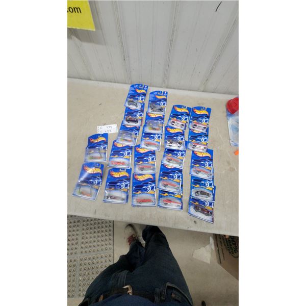 Hot Wheels Die-Cast Cars in Original Packaging, Lot of 24 1/64 Scale
