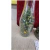 Image 2 : Vintage Glass Milk Bottles Filled with Marbles and Small Bowl of Solid Color Marbles