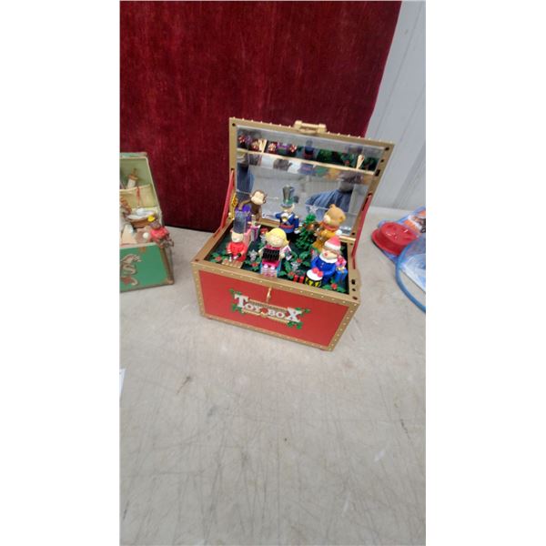 Enesco Treasure Chest Musical Toy Box Figurines, Set of Three