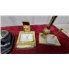 Image 2 : Vintage Desk Accessories Including Inkwells, Perpetual Calendars, Clock, and More
