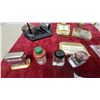 Image 5 : Vintage Desk Accessories Including Inkwells, Perpetual Calendars, Clock, and More