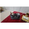 Image 6 : Vintage Desk Accessories Including Inkwells, Perpetual Calendars, Clock, and More