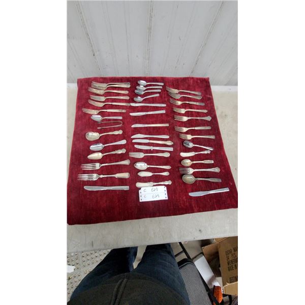 Assorted Silver-Plated Flatware Collection with Forks, Knives, Spoons, and More with Air and Train