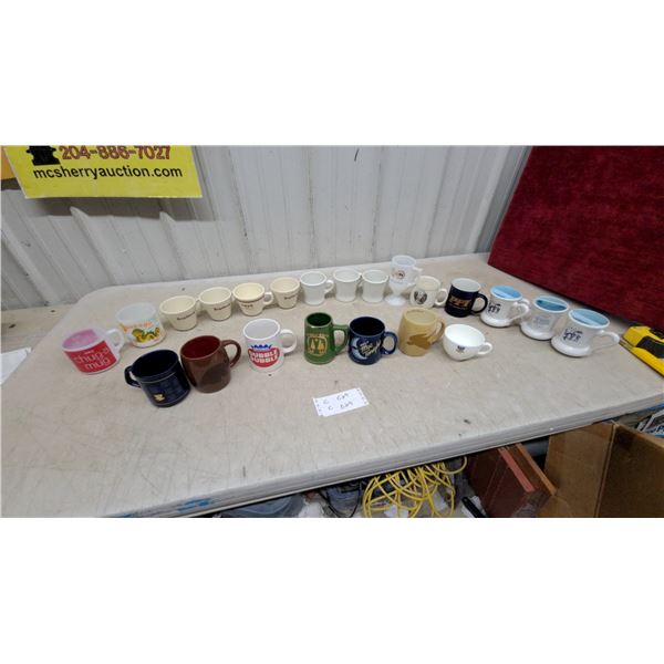 Collection of Ceramic Coffee Mugs Including Dubble Bubble, Tim Hortons, Ogopogo, and More