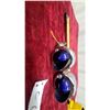 Image 3 : Pair of Chrome Blue Dot Marker Lights with Mounting Hardware, 3" Diameter and Shade Lip