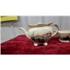Image 5 : Royal Doulton Blue and Gold Floral Porcelain Sugar Bowl and teaCreamer Set Rolal Winton