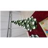 Image 3 : Vintage Lighted Ceramic Christmas Tree with Snow Accents and Plastic Peg Lights x2