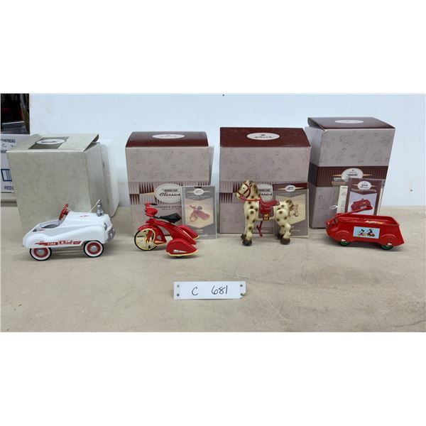 Hallmark Kiddie Car Classics 1961 Murray Fire Chief Pedal Car Ornament and More