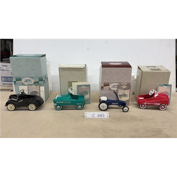Hallmark Kiddie Car Classics Diecast Pedal Car Replicas with Boxes, Four