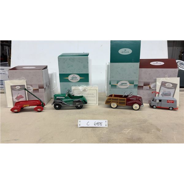 Hallmark Kiddie Car Classics Sidewalk Cruisers Collection Die-Cast Replicas, Four Pieces
