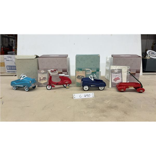 Hallmark Kiddie Car Classics Collection: Champion, Super Scoba, and Radio Flyer Models