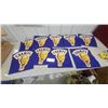 Image 1 : Lot of Nine Purple "Champs" Eblems on Felt with Colonel Sanders Graphic 9 x 13"