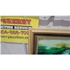 Image 3 : Framed White Cranes at Waterfall in Gold-Toned Decorative Frame Lights and Relaxing Sounds 18 x 25"