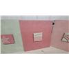 Image 3 : Three Decorative Engineered Wood Display Panels with Inset Design Samples 21 x 21"