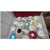 Image 2 : Collection of Vintage Porcelain Saucers with Floral and Gold Accent Designs and More