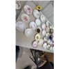 Image 5 : Collection of Vintage Porcelain Saucers with Floral and Gold Accent Designs and More