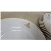 Image 3 : White Porcelain Dinnerware Set with Gold Rim and Napoleon Bee Emblem, 30 Pieces Ready Oyal Tuscan