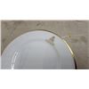 Image 7 : White Porcelain Dinnerware Set with Gold Rim and Napoleon Bee Emblem, 30 Pieces Ready Oyal Tuscan