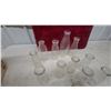 Image 3 : Collection of Vintage Clear Glass Milk Bottles, Various Sizes