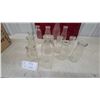 Image 4 : Collection of Vintage Clear Glass Milk Bottles, Various Sizes