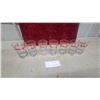 Image 1 : Set of Seven Vintage B/A Oil Showboat Promotional Drinking Glasses with Musical Notes