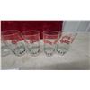 Image 2 : Set of Seven Vintage B/A Oil Showboat Promotional Drinking Glasses with Musical Notes