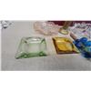 Image 7 : Vintage Art Glass Ashtrays, Cobalt Blue Glass Vase Brass Candilier, and More