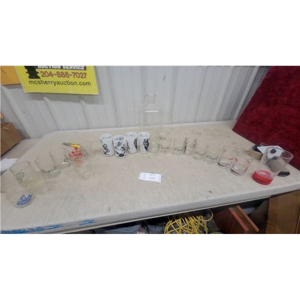 Kiewel's, O'keefe, and Assorted Vintage Beer Glasses and Barware and More