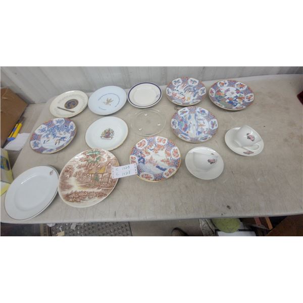 Collection of Decorative Plates, Imari Style Dishes, Commemorative Saucers, and More