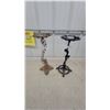 Image 1 : Two Vintage Cast Iron Decorative Ashtray Stands Art Deco